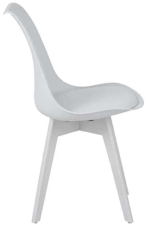 Καρέκλα Gaston I PP-PU σε λευκή απόχρωση 48.5x53.5x81.5εκ. 48.5x53.5x81.5 εκ.