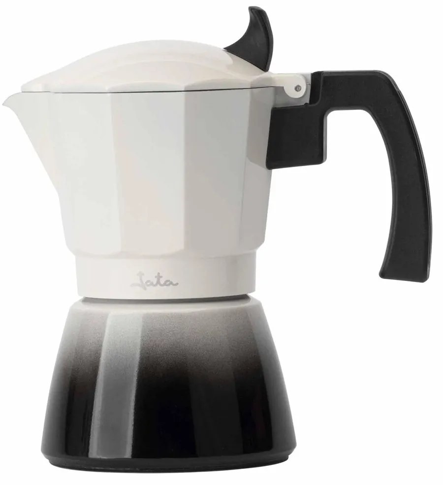 Ιταλικη καφετιερα JATA HCAF2406 Κρεμ Αλουμίνιο 6 φλιτζάνια