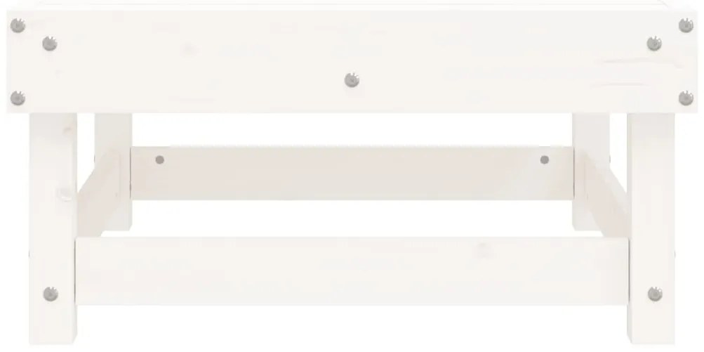 vidaXL Υποπόδιο Κήπου Λευκό από Μασίφ Ξύλο Πεύκου