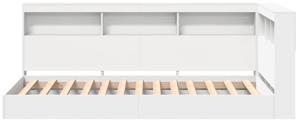 vidaXL Βιβλιοθήκη Κρεβατιού Λευκό 90 x 200 cm Επεξεργασμένο ξύλο
