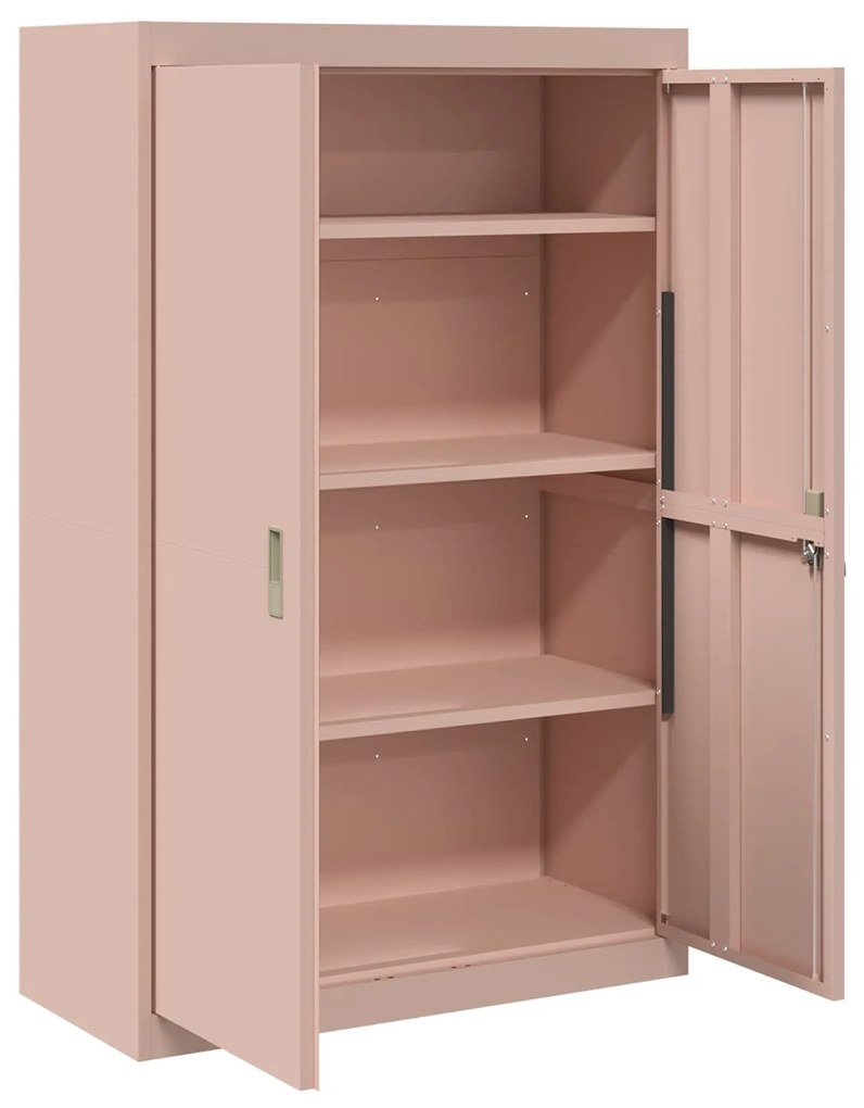 vidaXL Ντουλάπι αποθήκευσης με αποθήκευση 2 pcs Ροζ 90 x 40 x 140 cm