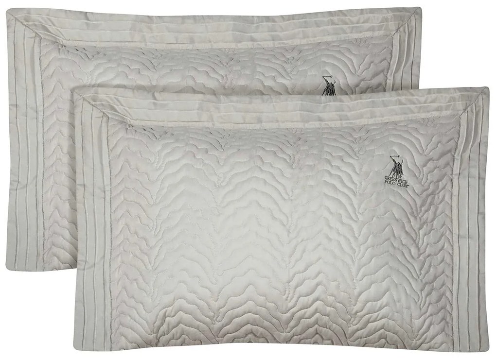 Ζεύγος Μαξιλαροθήκες Καπιτονέ (50x70) Greenwich Polo Club 2353 Grey
