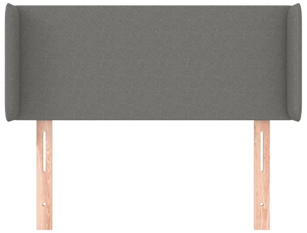 vidaXL Κεφαλάρι με Πτερύγια Σκούρο Γκρι 83x16x78/88 εκ. Υφασμάτινο