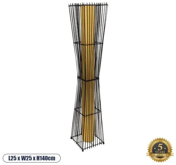 Boho Επιδαπέδιο Φωτιστικό Δίφωτο 02274 GloboStar-2274-Μαύρο 02274
