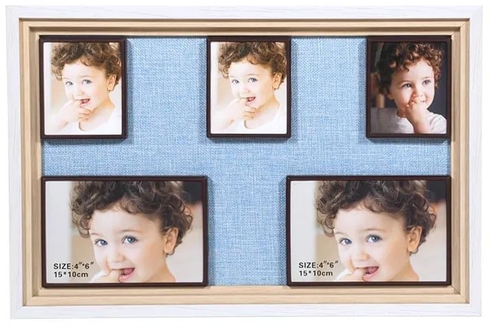 Κορνίζα 5 Θέσεων 373-91-914 25x40 8266-5 Blue Wood
