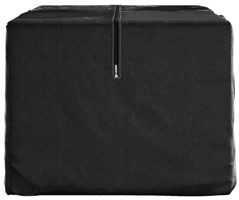 vidaXL Τσάντα Αποθ. Μαξιλαριών Κήπου Μαύρη 150x75x75 εκ. Πολυαιθυλένιο