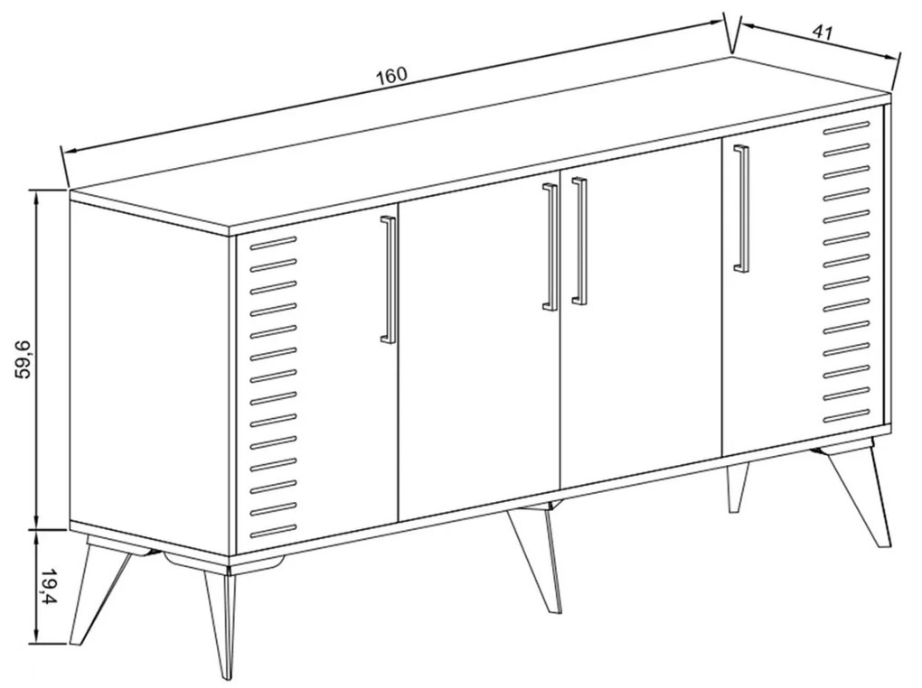 ΜΠΟΥΦΕΣ ΣΕ ΦΥΣΙΚΟ ΧΡΩΜΑ  160x41x79 εκ.