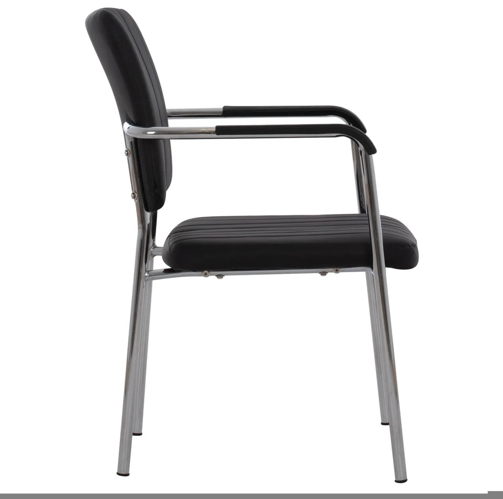 ΚΑΡΕΚΛΑ QUESTA ΜΕ ΜΠΡΑΤΣΑ HM1070.01 ΜΑΥΡΗ 56,5x59x85 cm - 0520534 - HM1070.01
