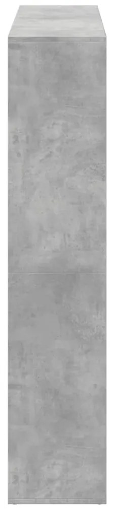 vidaXL Βιβλιοθήκη Γκρι Σκυρ. 137,5x29x137,5 εκ. Επεξεργασμένο Ξύλο