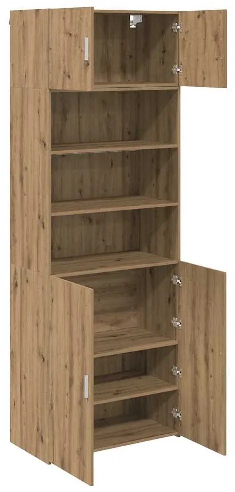 vidaXL Ντουλάπι αποθήκευσης Επιτοίχιο Artisan Oak 80 x 42,5 x 225 εκ