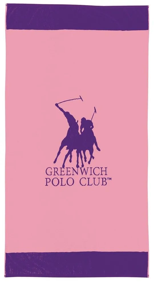 Πετσέτα Θαλάσσης 4047 Pink-Purple Greenwich Polo Club Θαλάσσης 90x170cm 100% Βαμβάκι