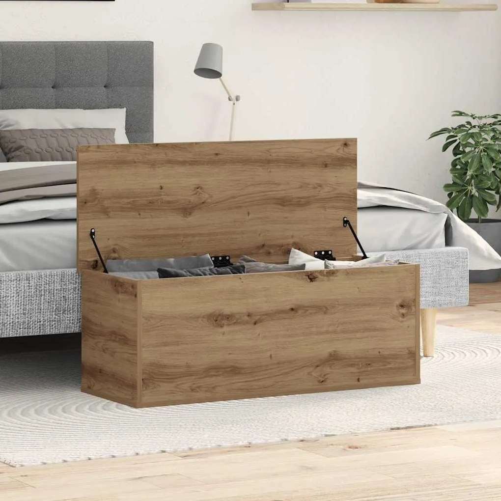 vidaXL Κουτί αποθήκευσης με αποθήκευση artisan δρυς 90 x 35 x 35 cm