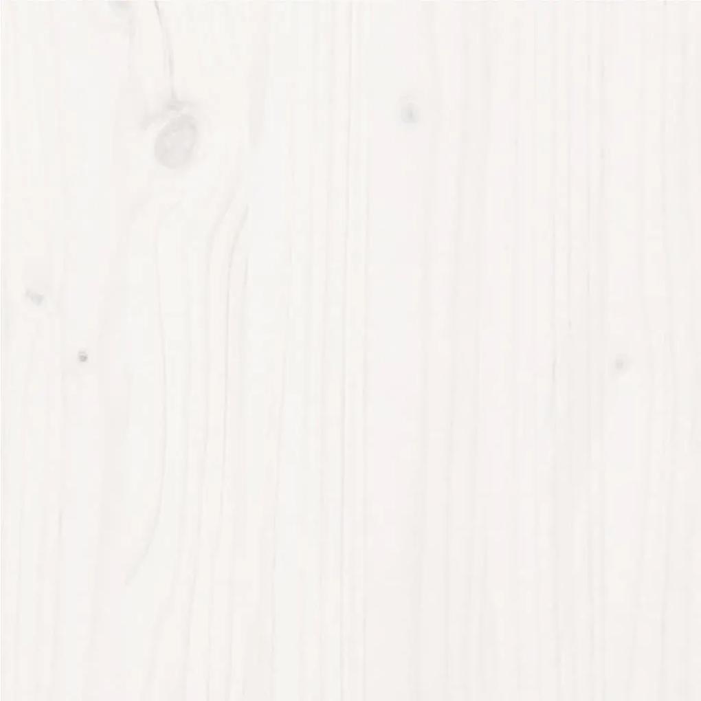 Πλαίσιο Κρεβατιού Λευκό 160 x 200 εκ. από Μασίφ Ξύλο Πεύκου - Λευκό