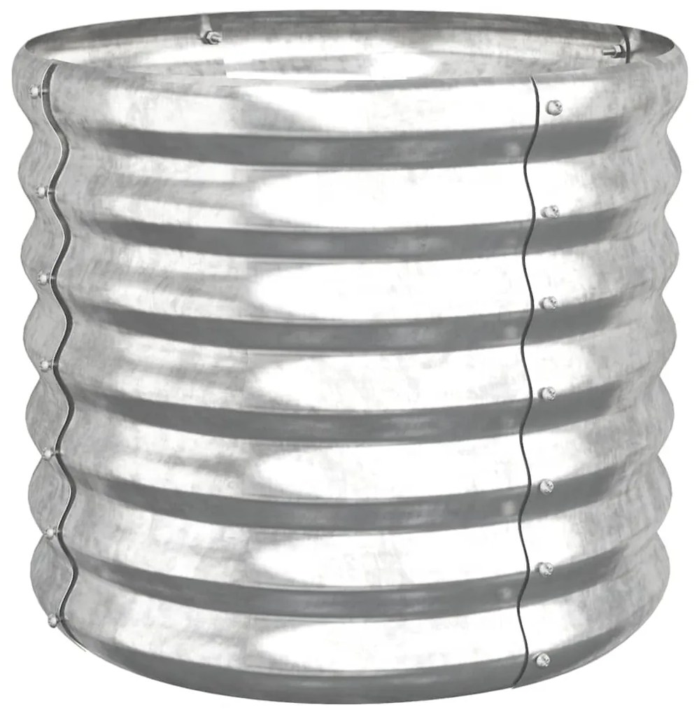 vidaXL Ζαρντινιέρα Ασημί 40x40x36 εκ. Γαλβανισμένος χάλυβας