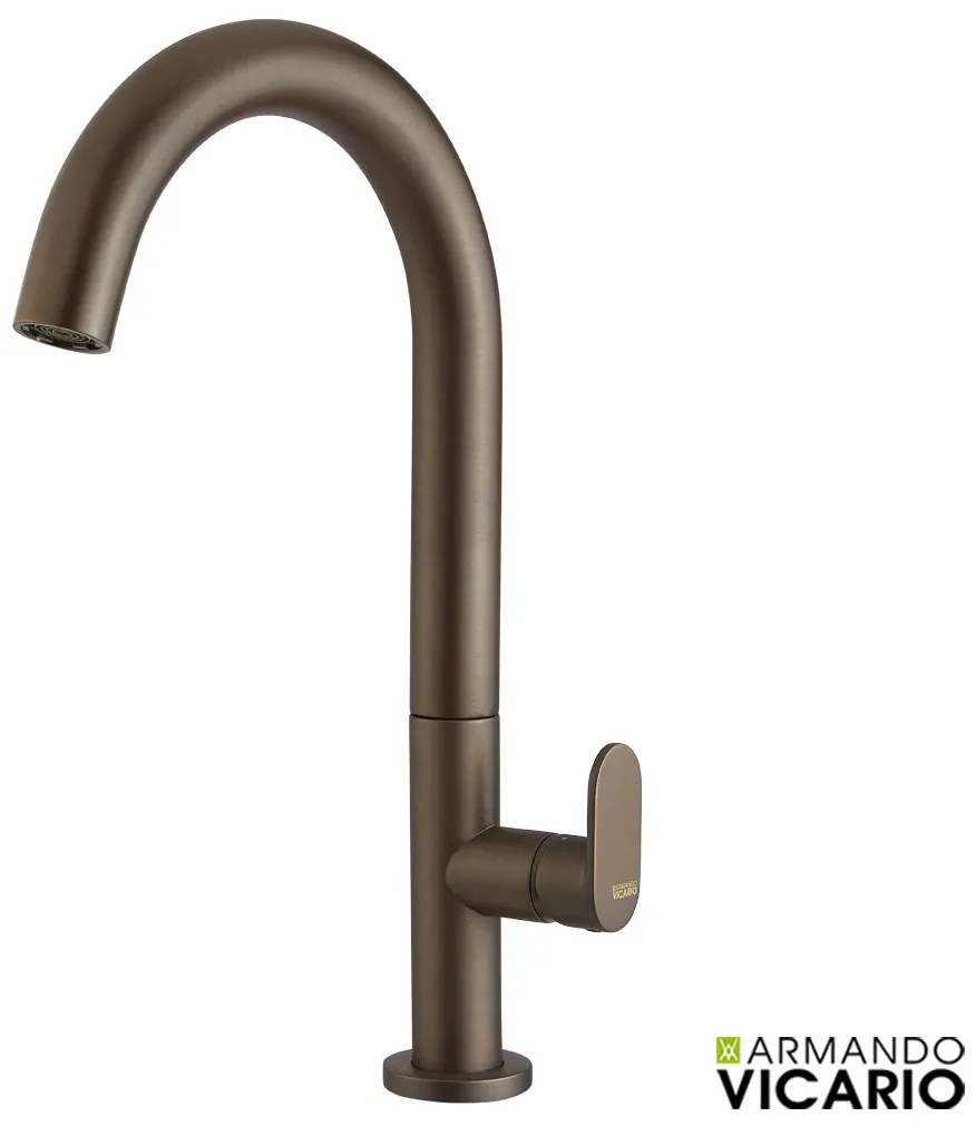 Μπαταρία Νιπτήρα Υψηλή με Βαλβίδα Clic-Clac Slim Vicario Tuscany Brass 500041-541