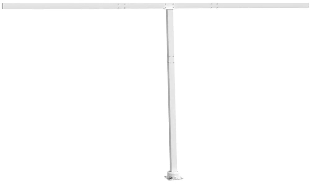 vidaXL Στύλοι Τέντας Σετ Λευκοί 450 x 245 εκ. από Σίδερο