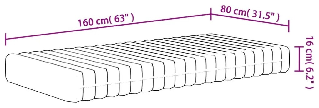 Στρώμα Αφρού Παιδικό Medium Soft 80x160 εκ. - Λευκό