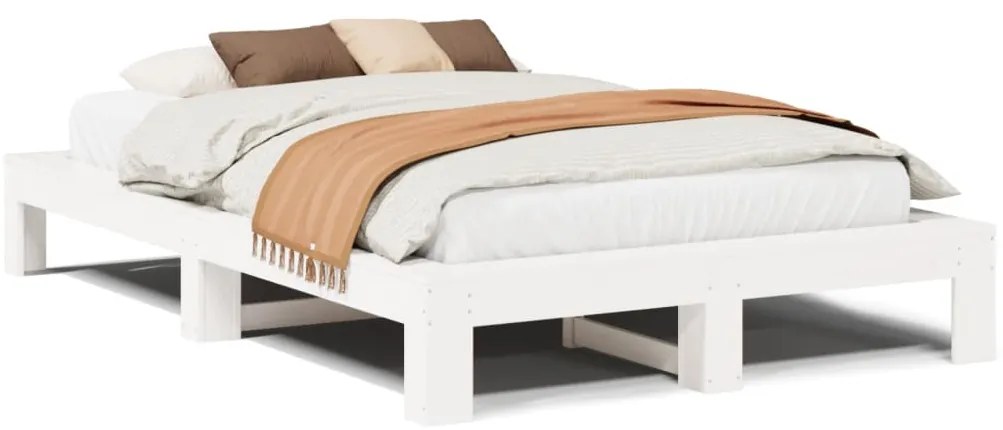 Σκελετός Κρεβ. Χωρίς Στρώμα Λευκό 120x190 εκ Μασίφ Πεύκο 3308751