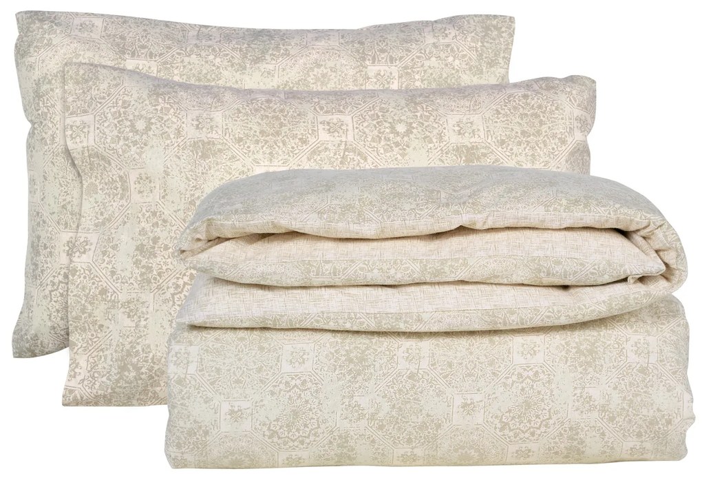 Σετ Σεντόνια Φανελένια Μονά 170x260 9640 BEIGE, TAUPE 5204850238377