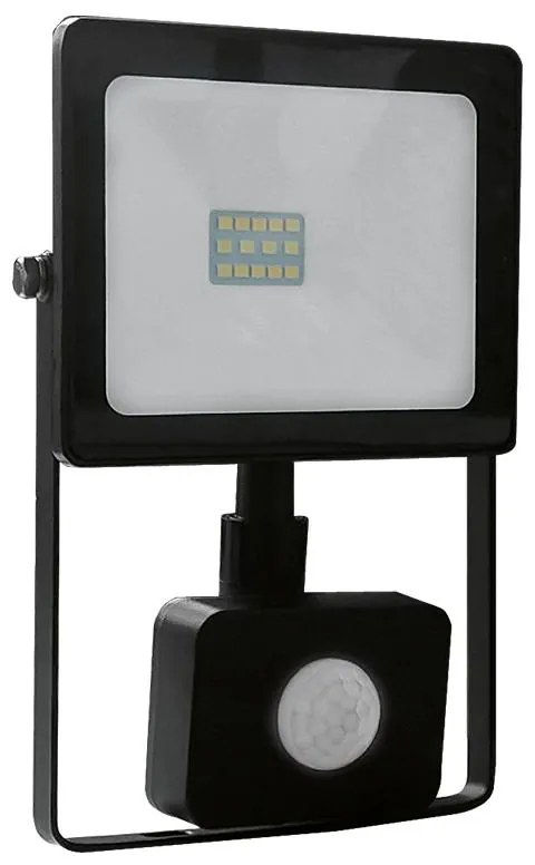 BLACK SENSOR LED SMD FLOOD LUMINAIRE IP66 10W 6000K 880Lm 230V RA80 - Q1060S - 6000K - Q1060S