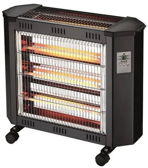 ERP Θερμάστρα Χαλαζία 2400W Μαύρη με Κοντρόλ 147-29701 Eurolamp-147-29701-Μαύρο 147-29701