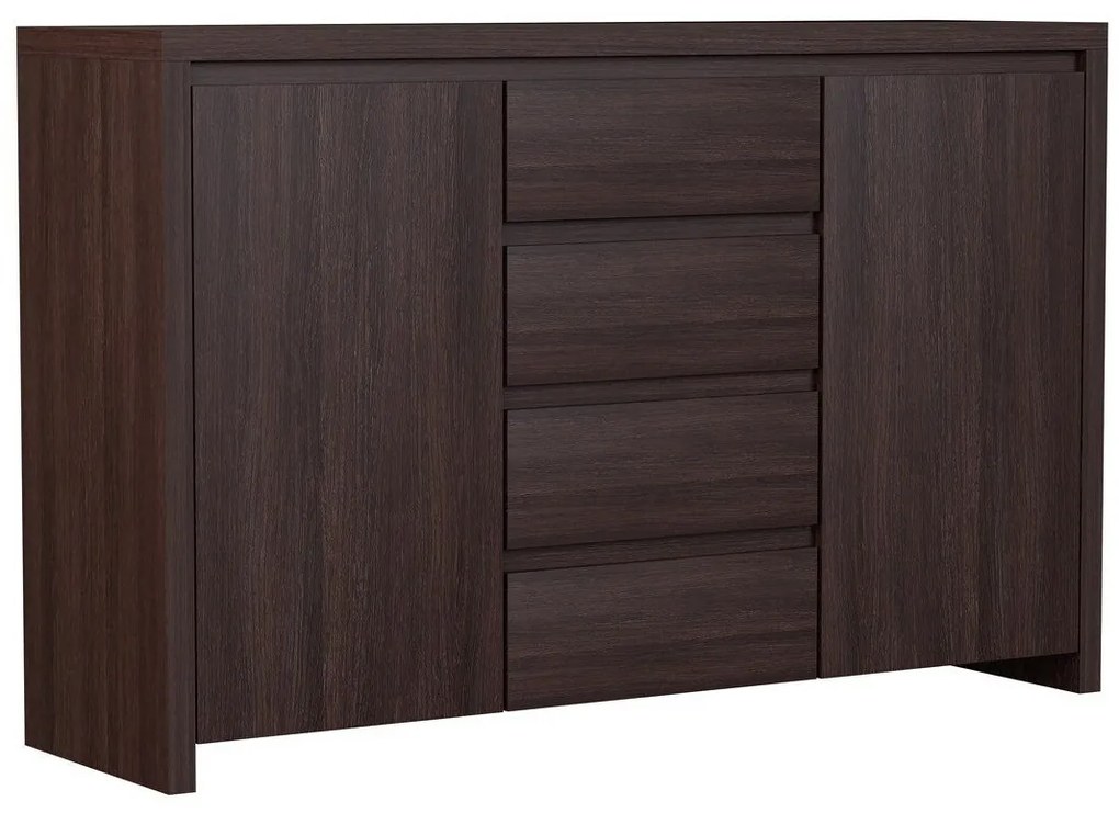 Σιφονιέρα Boston E103, Wenge, Με συρτάρια και ντουλάπια, 92x144x41cm