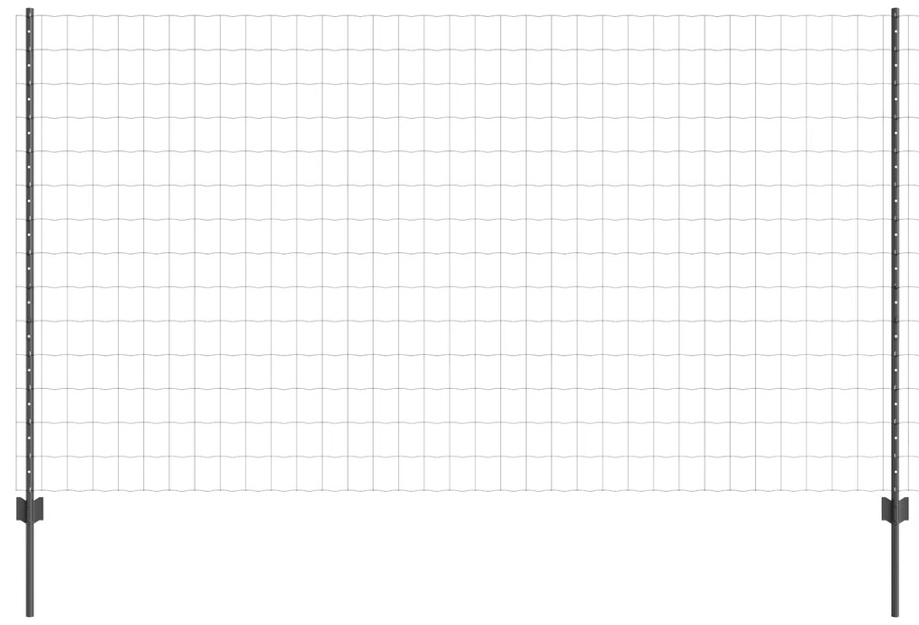 vidaXL Φράκτης με 10 U Posts Γκρι 1.4x10 μ Χάλυβας