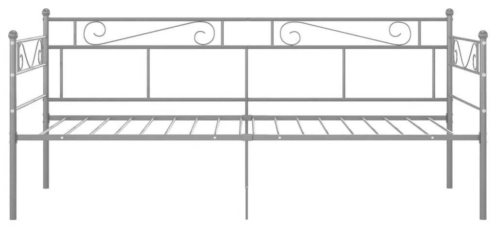 Πλαίσιο για Καναπέ - Κρεβάτι Γκρι 90 x 200 εκ. Μεταλλικό - Γκρι