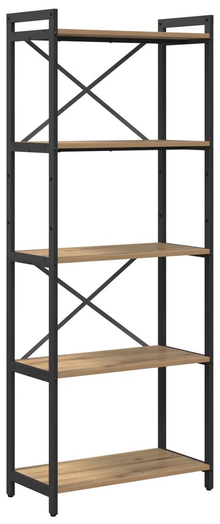 vidaXL Βιβλιοθήκη artisan δρυς 60 x 30 x 153 εκ Επεξεργασμένο ξύλο
