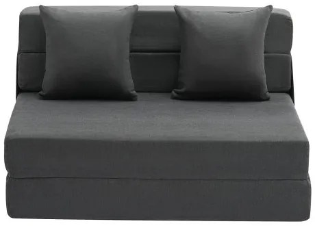 VEVOR Folding Sofa Bed 3-in-1 Foldable Couch Bed with 2 Pillows Dark Grey Twin