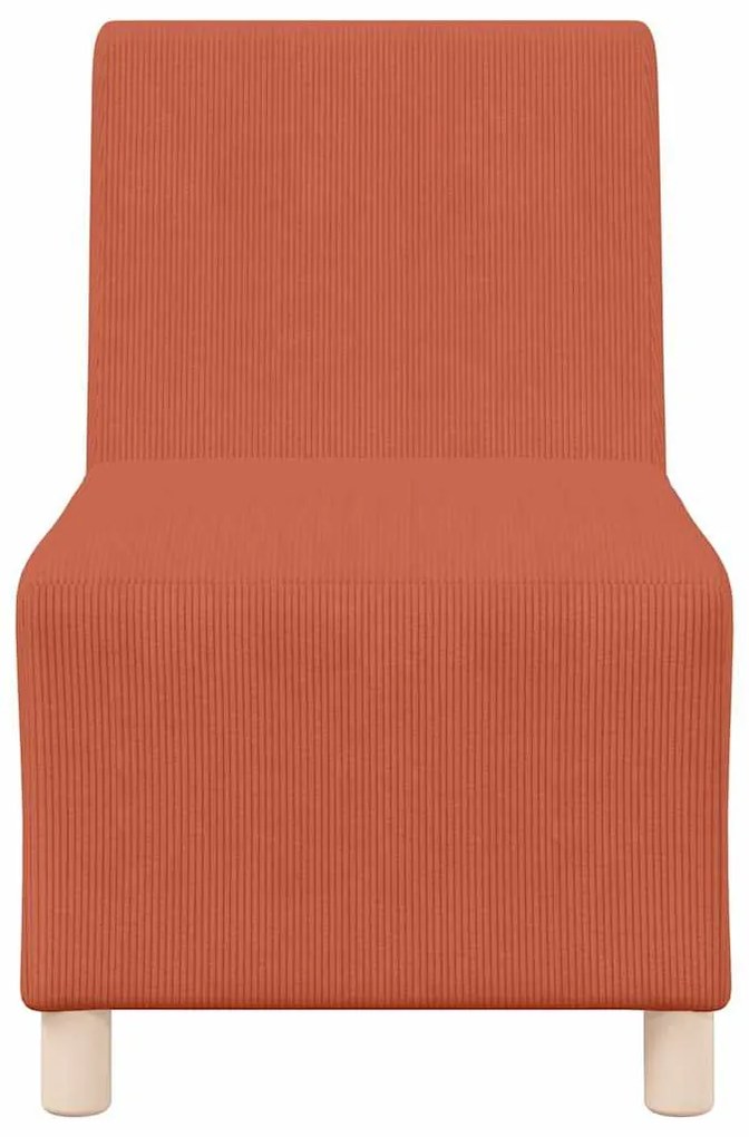vidaXL Μοναδικός Καναπές χωρίς Χερούλια 2 pcs Πορτοκαλί