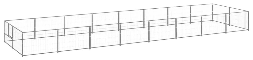 vidaXL Σπιτάκι Σκύλου Ασημί 16 μ² Ατσάλινο