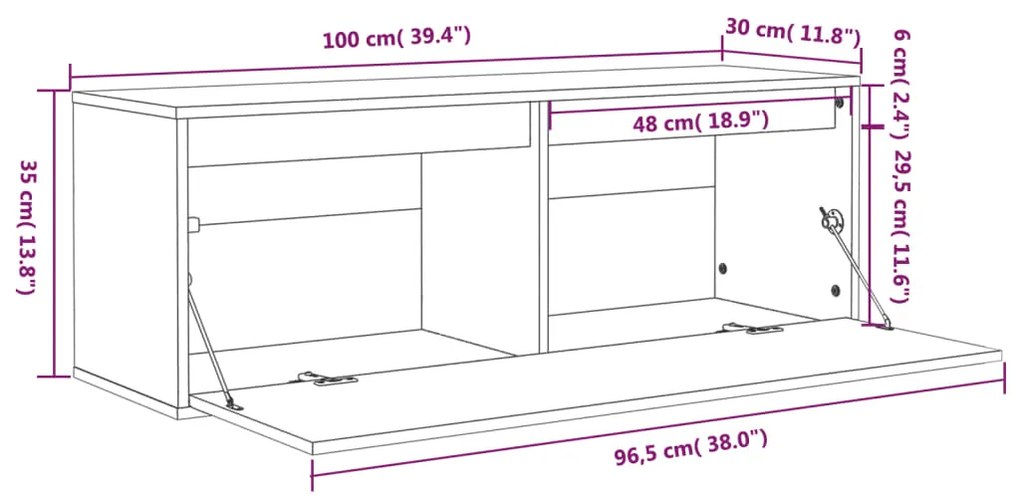 ΝΤΟΥΛΑΠΙ ΤΟΙΧΟΥ 100 X 30 X 35 ΕΚ. ΑΠΟ ΜΑΣΙΦ ΞΥΛΟ ΠΕΥΚΟΥ 813465