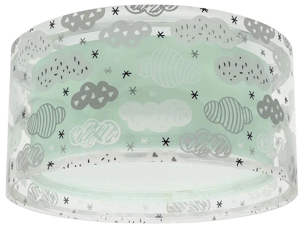 Παιδικό Φωτιστικό Πλαφονιέρα Ango Clouds Green 41416 H