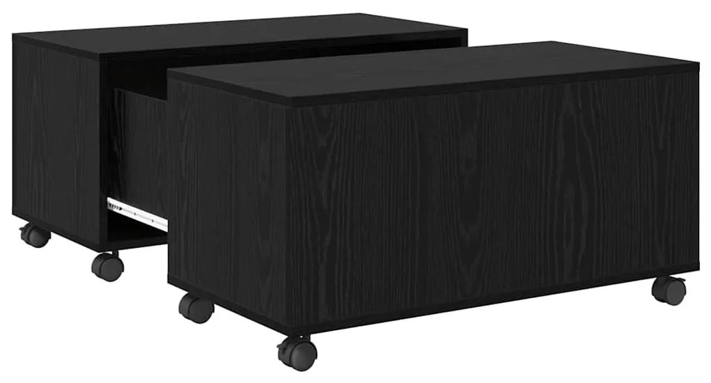 vidaXL Τραπεζάκι σαλονιού Μαύρη δρυς 75 x 75 x 38 cm