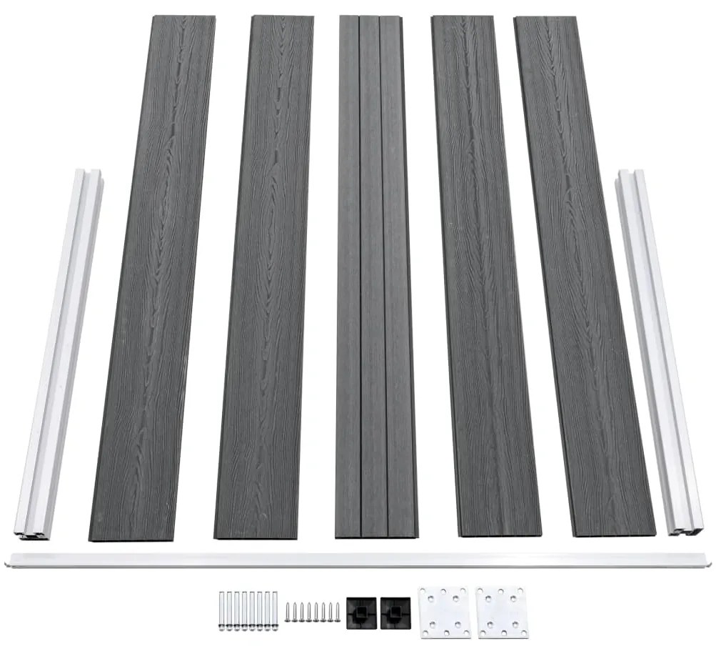 vidaXL Πάνελ Περίφραξης Γκρι 353 x 106 εκ. από WPC