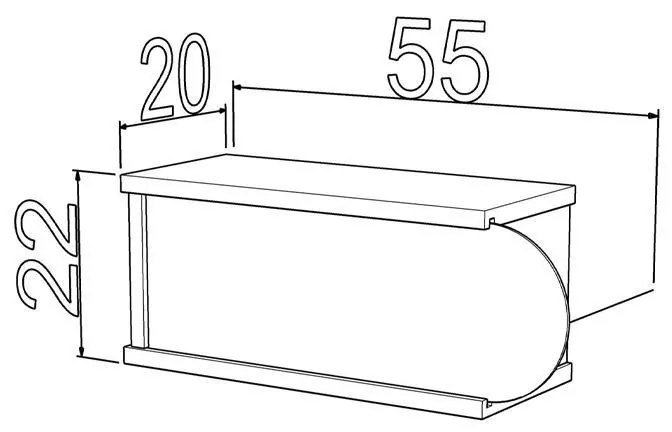 Σετ 2 Ράφια τοίχου Elmira Fylliana Δρύς 55*20*22 εκ. 55x20x22 εκ.