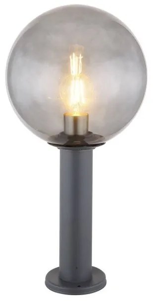 Επιδαπέδιο Φωτιστικό Κολώνα 1xΕ27 Ανθρακί 50cm IP44 Hedwig 31867 Globo Lighting-31867-Ανθρακί 31867