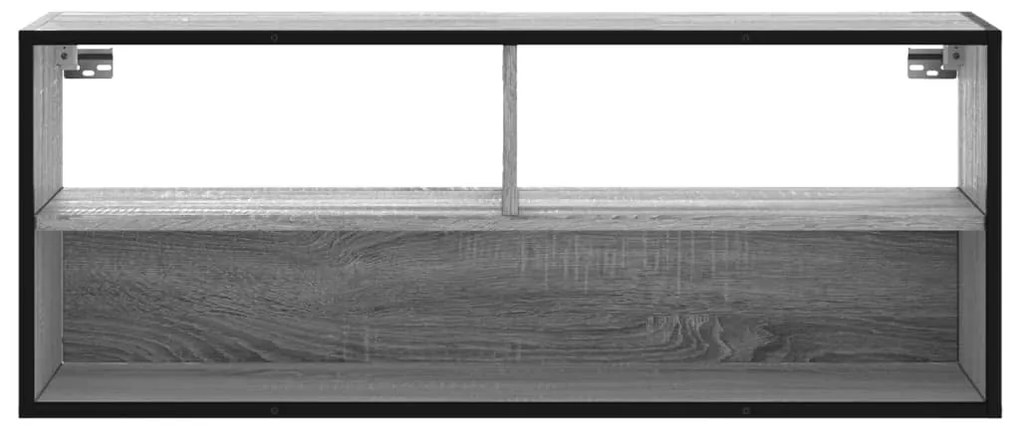 vidaXL Έπιπλο Τηλεόρασης Γκρι Sonoma 100x31x39,5 εκ. Επεξ.Ξύλο/Μέταλλο