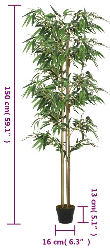 Δέντρο Μπαμπού Τεχνητό 988 Κλαδιά Πράσινο 150 εκ. - Πράσινο