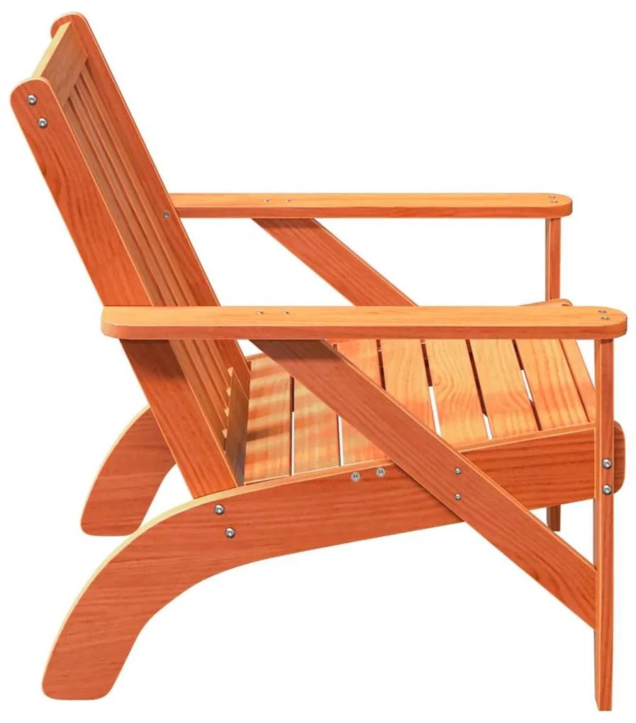 Καρέκλες Adirondack κήπου 2 τεμάχια κερί καφέ 75x77x77 cm - Καφέ