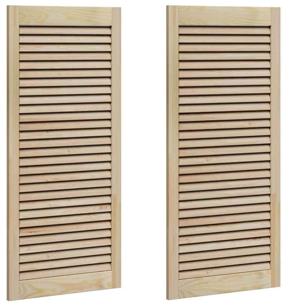 vidaXL Πόρτα Ντουλάπας με πόρτα 2 pcs Φυσικό 140.5 x 2.1 x 49.5 cm