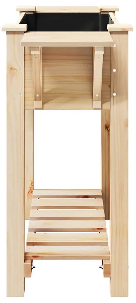 vidaXL Γλάστρα Κήπου Μπεζ 111 x 37 x 76.5 εκ. Στερεό ξύλο έλατου