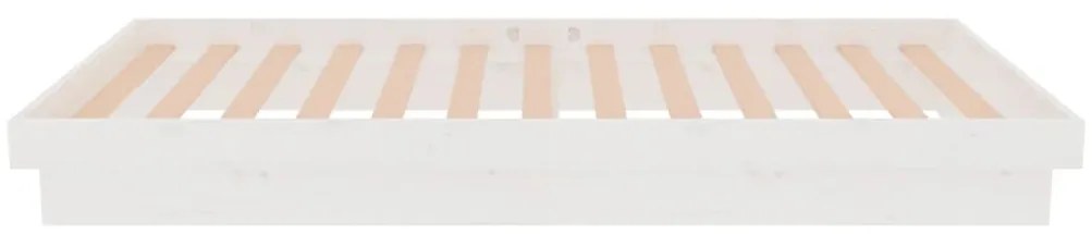vidaXL Πλαίσιο Κρεβατιού Λευκό 90 x 190 εκ. Μασίφ Ξύλο Single