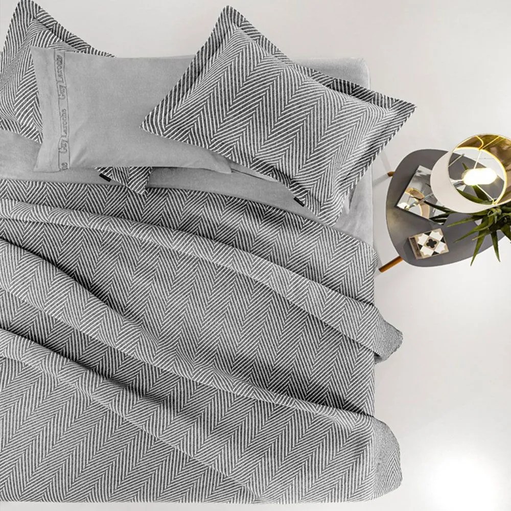 Κουβέρτα Vigo Anthracite Guy Laroche Μονό 160x260cm Βαμβάκι-Πολυέστερ