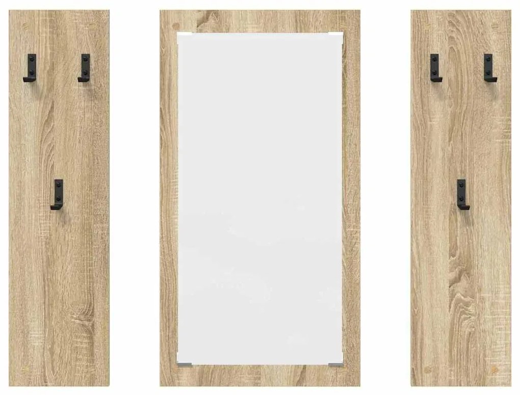 vidaXL Τοίχου Κρεμάστρα Επιτοίχιο Sonoma Δρυς 96 x 1.5 x 90 εκ