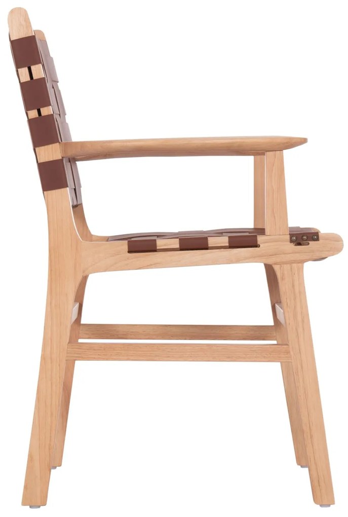 Καρέκλα Πολυθρόνα FELIPE με PU Καφέ &amp; ΤΟΟΝ Ξύλο 61x59x86Yεκ. 61x59x86 εκ.