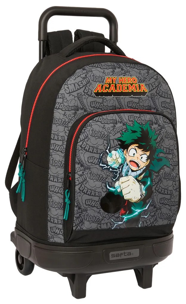 Σχολική Τσάντα με Ρόδες My Hero Academia Μαύρο 33 x 45 x 22 cm