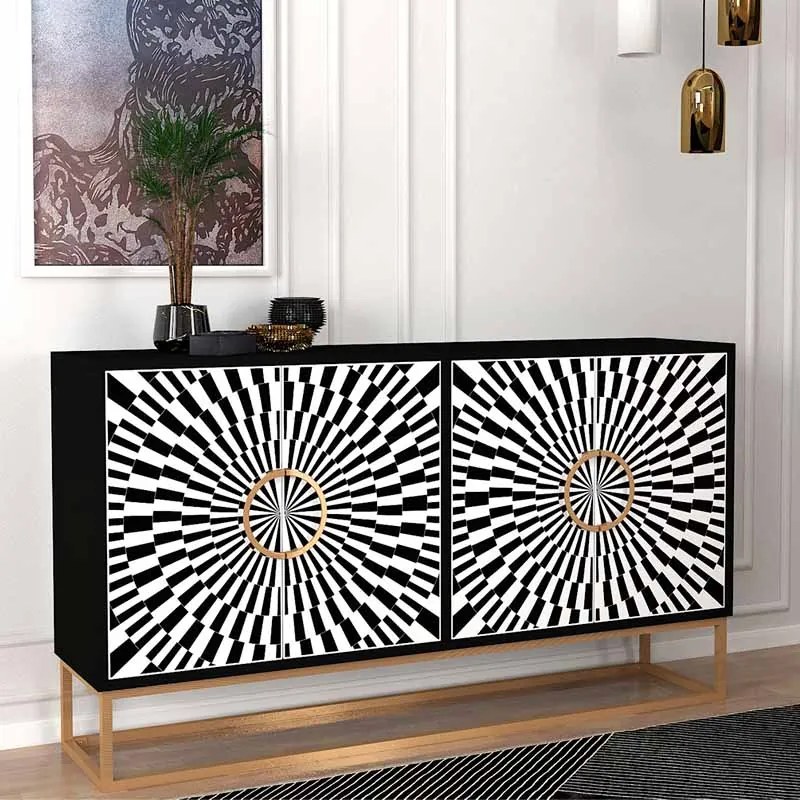 ΜΠΟΥΦΕΣ GRADEL MEGAPAP ΧΡΩΜΑ ΜΑΥΡΟ - ΑΣΠΡΟΜΑΥΡΟ 150X35X83,6ΕΚ.