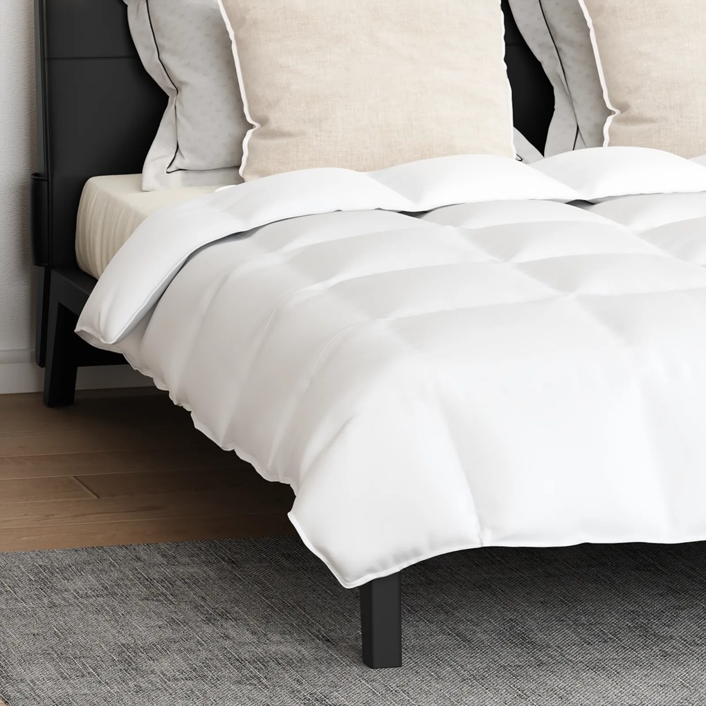 vidaXL Πάπλωμα Άλλο 3 pcs Λευκό 240 x 200 εκ. Πούπουλο